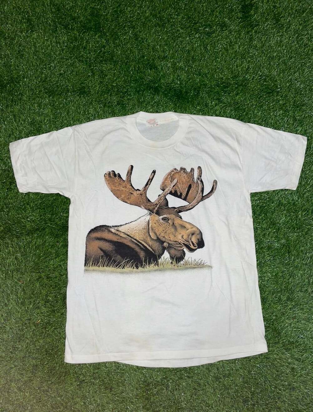 Harlequin Nature Graphics Vintage Bull Moose T-Shirt White XL